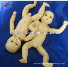 Modèle de bébé de soins médicaux, poupée en plastique pour nouveau-né